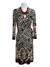Sunny Leigh Ruffle Front Long Sleeve Wrap Dress Women&#39;s Size S Multicolor - £19.33 GBP