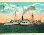 Steamer City Of Rockland Vapore Spedizione 1922 Wb Cartolina - $14.29