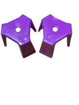 Barbie Accessories 2 Pieces Chairs Stools Nightstands Dollhouse Furniture Purple - £6.65 GBP