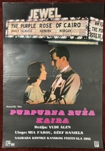Original Movie Poster Purple Rose of Cairo Mia Farrow Woody Allen 1986 FEST - £17.22 GBP