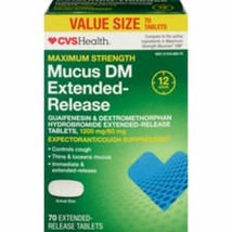 CVS Health 12HR Maximum Strength Mucus DM Extended Release Tablets, 70 ct - $54.49 CAD