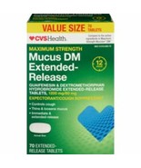 CVS Health 12HR Maximum Strength Mucus DM Extended Release Tablets, 70 ct - $39.59