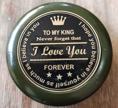 Poem Pocket Compass with to My King-Never Forget That I Love You Forever Engrave - £35.96 GBP