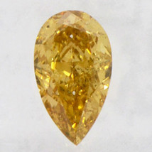 Pear Shape Diamond Natural Fancy Brown Loose SI2 IGI Certificate 0.43 Carat - £427.57 GBP
