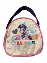 My Little Pony Pink Rainbow Magic Fabric Storage Tote Case 6x6 Satin Hasbro - $15.00