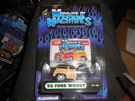 Muscle Machines Adult Collectible &quot;&#39;50 Ford Woody&quot; Black Mint On Sealed Card - £3.14 GBP