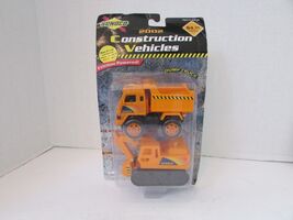 Sunoco 2002 Construction Vehicles Dump Truck &amp; Excavator Plastic Frictio... - $4.70