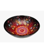 Turkish Hand Painted Decorative Trinket Dish Bowl Mandala Style Dot Art ... - $12.99