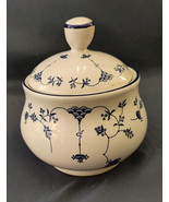 Vintage ROYAL CUTHBERTSON &quot;SCANDIA&quot; Blue and White Sugar/Candy Bowl with... - $11.40