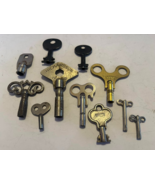 LOT OF 11 VINTAGE Antique Unusual Keys Clock Locks Etc - $23.75