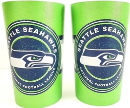 Seattle Seahawks Reusable Plastic Cups BPA Free Set of 2 NFL Licensed 20... - £10.95 GBP