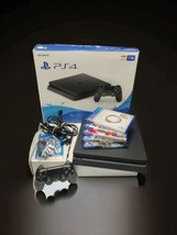 Sony PS4 Slim System CUH-2215B 1TB Bundle Controller Cords 5 Games Far Cry Mlb - $220.49