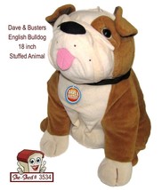 Dave &amp; Busters English Bulldog 18 inch Stuffed Animal by Plush Toy Factory - £15.94 GBP