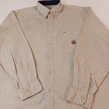 Bugle Boy Company Button-Down Collar Men's Tan/Beige Cotton Shirt Long Sleeve L image 9