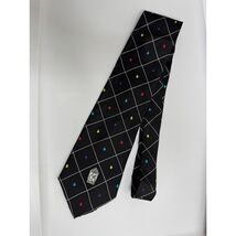 Vtg Zippo 65th Anniversary Silk Necktie Black Diamond Pattern Flame Acce... - $25.00