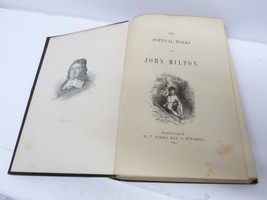 Antiquarian 19C Victorian 1891 Book The Poetical Works of John Milton, E... - £115.48 GBP