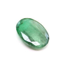 Certified 2.05Ct Natural Green Emerald (Panna) Oval Cut Rashi Loose Gemstone - £21.39 GBP
