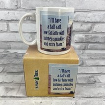 Leanin Tree Half-Caff latte Cowboy Coffee Mug Cup 12 oz FUNNY Star Chuck... - £12.93 GBP