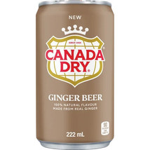 6 Cans of Canada Dry Ginger Beer Soft Drink 222ml Each Mini Cans - NEW - - £18.95 GBP