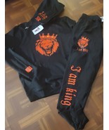 Sweat Pants &amp; Shirt Size XL  Set. Black/Red I AM King new with Tags New - £43.90 GBP