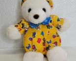 Vintage Lemonwood Asia Bear Yellow Alphabet Pajamas Plush Stuffed Animal  - $14.15