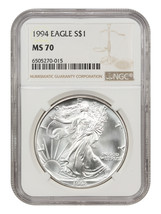1994 Silver Eagle $1 NGC MS70 - $9,166.50