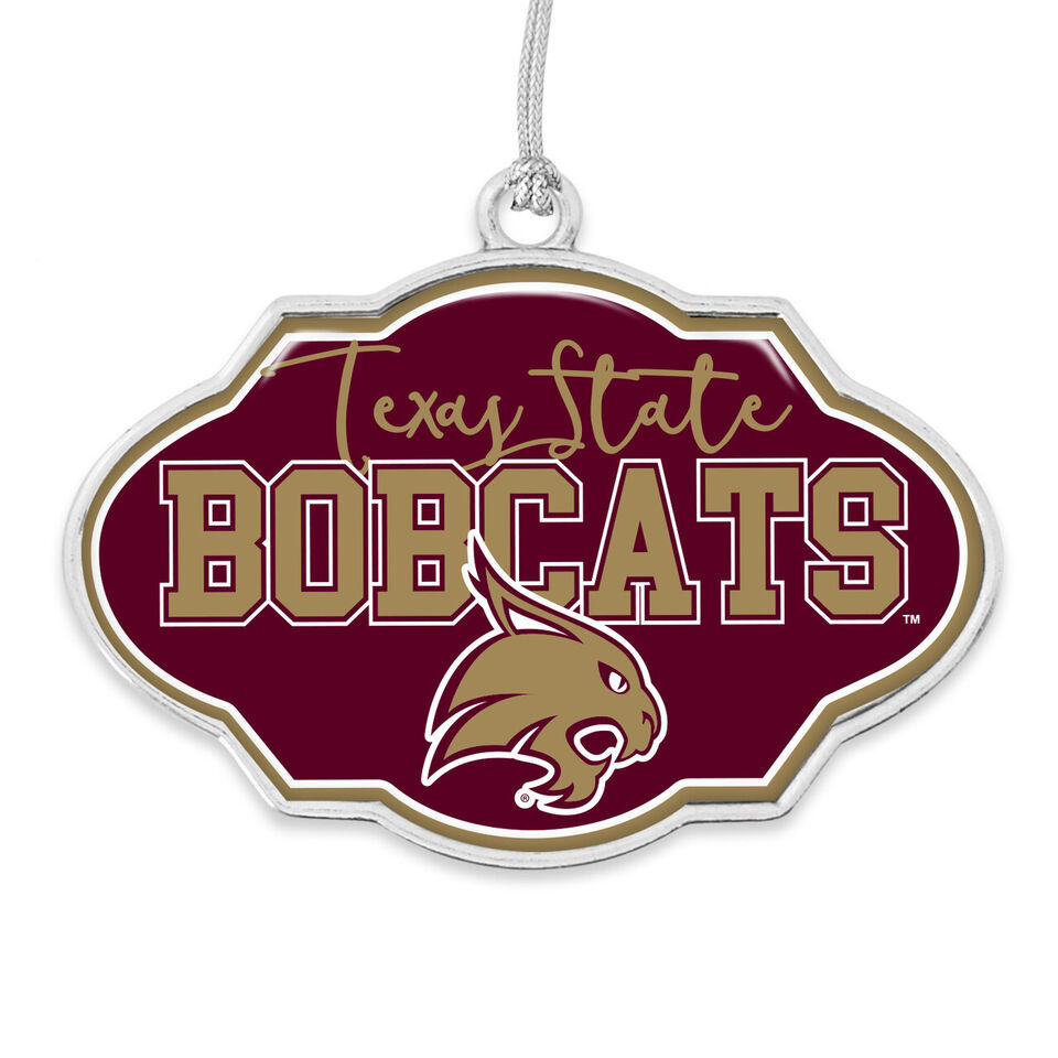 43437 Texas State Bobcats Christmas Frame Ornament