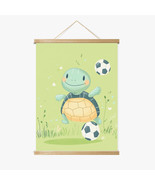 Tanner the Tough-shelled Turtle Wood Frame Hanger by Dancing Littles Jungle - $39.99