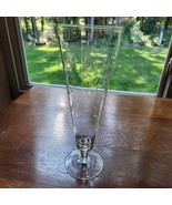 Etched Champagne Flute Beer Pilsner Glass Clear 16oz 9 1/4” Tall Vintage - $11.88