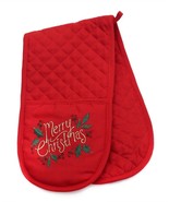 Yuletide Greeting Embroidered Merry Christmas Double Oven Glove - $29.05