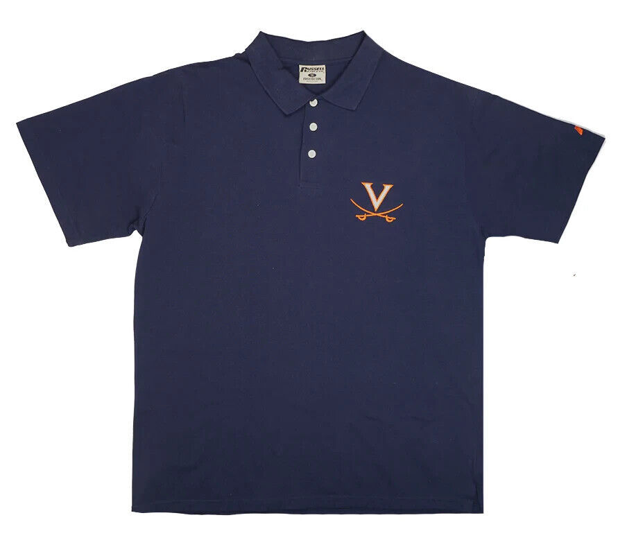 Virginia Cavaliers Russell Athletic NCAA Team Logo Big & Tall Polo Shirt