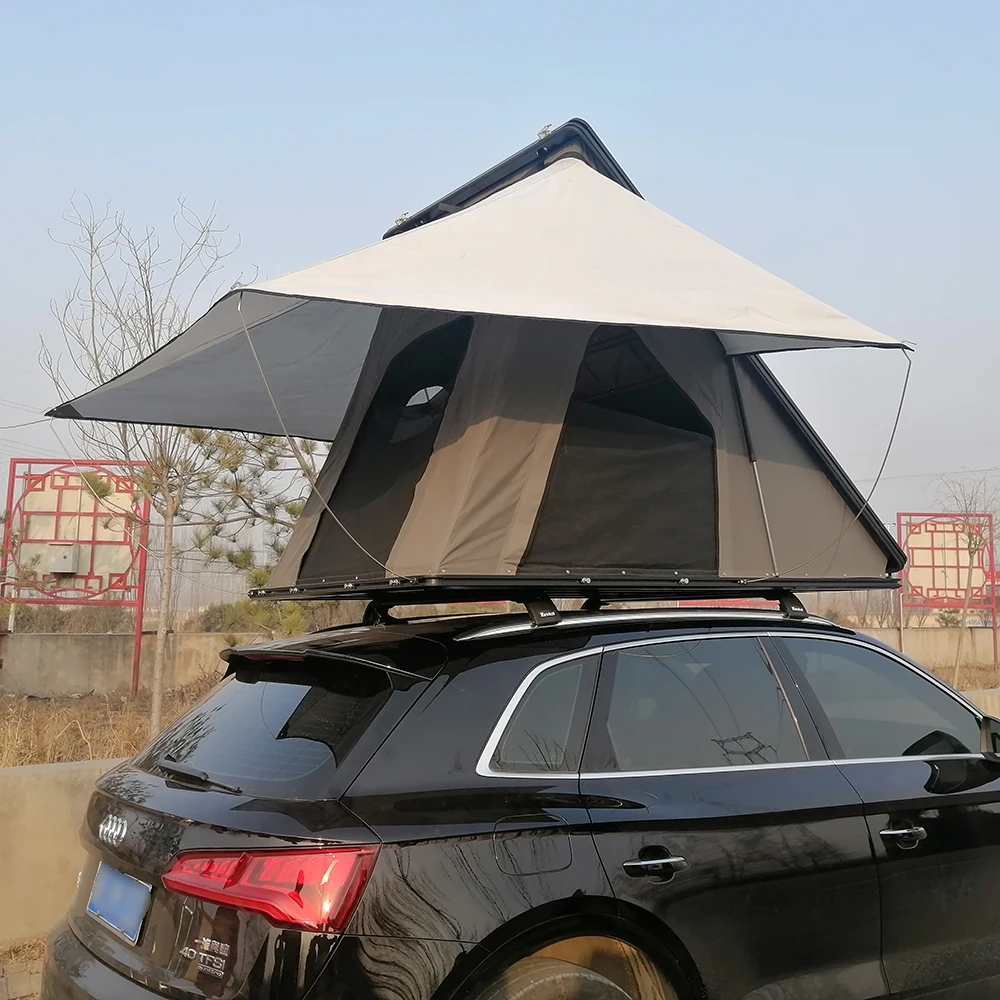 Hot sale Luxury Aluminum Triangle Clamshell 1-2 Person SUV Box Rooftop Wild Land - £2,285.66 GBP