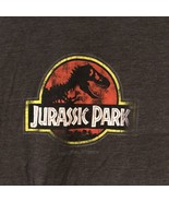 Jurassic Park Classic Logo Gray Ringer T-shirt Dino Universal Studios Sz... - $11.29