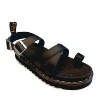 Dr Martens AVRY Ankle Strap Hydro Leather Sandals Womens Size 10 Black EU42 - £65.80 GBP