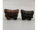 Vtg Copper Metal Small Wagon Coach 2&quot; Made in Japan - Salt &amp; Pepper Shakers - £12.30 GBP