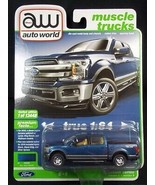 Auto World 2021 R3 Muscle Trucks Blue Jeans 2019 Ford F-150 Lariat New - £10.00 GBP