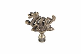 Bronze Dragon Figurine Table Lamp Finial 2.5&quot; - £23.65 GBP