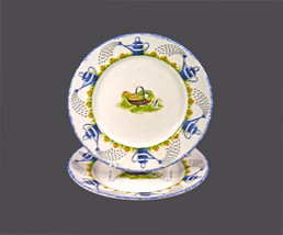 Pair of Wood &amp; Sons Holly Cottage bread plates made in England. - £54.31 GBP