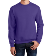 New Port &amp; Co. Essential  2XL Fleece 50/50 Cotton Blend Sweatshirt  Purple - £7.00 GBP