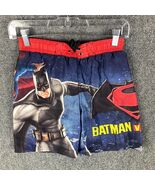 Batman V Superman Swim Trunks Boys Small Drawstring 100% Polyester Casual - $15.28 CAD