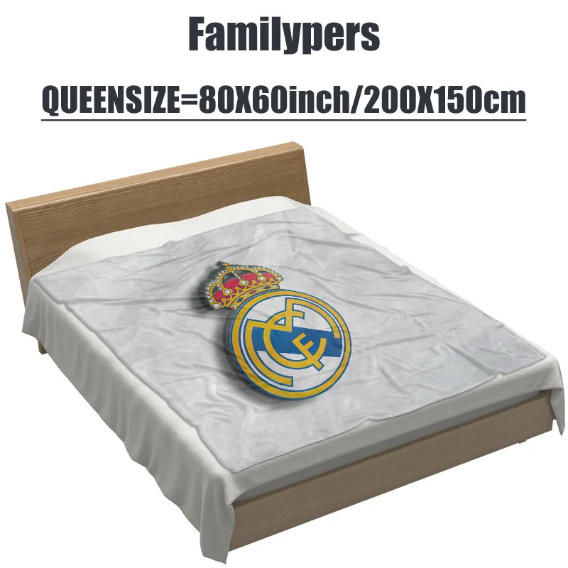 Sporting Real Madrid Throw Blanket For Beds Aesthetic Designer Spain FootballClu - £65.71 GBP