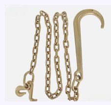 Grade 70 5/16 x 6 FT Tow Chain 15&quot; J Hook Mini R Hook Recovery Wrecker Axle - $31.39 CAD