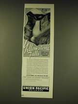 1936 Union Pacific Railroad Ad - Yellowstone Falls over twice as high as Niagara - £14.55 GBP