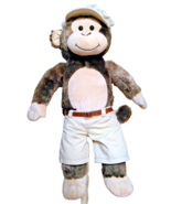 Vintage Build A Bear Workshop 22 In Plush Safari Monkey Khaki Shorts And... - £16.16 GBP