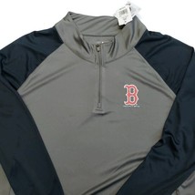 MLB Boston Red Sox Raglan 1/4 Zip Long Sleeve Performance Shirt Womens Large - £18.89 GBP