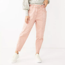 Juniors&#39; SO High Rise Paperbag Waist Utility Twill Pants - £19.18 GBP