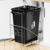 Pull Out Trash Can Rack Under Cabinet, 100lb Loads Pull Out Shelf for 7-11 Gallo - £85.36 GBP