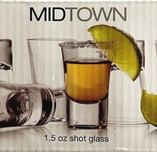 Midtown 6 Piece Shot Glass Set NEW Unopened Box Circleware Bulgaria 1.5 ... - $29.99