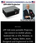 Projector pico mini portable affordable, connect to PC, phone, Android, iOS - $166.67 CAD