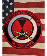 US ARMY 7TH INFANTRY DIVISION HOURGLASS POCKET PATCH 4&quot; - £6.27 GBP